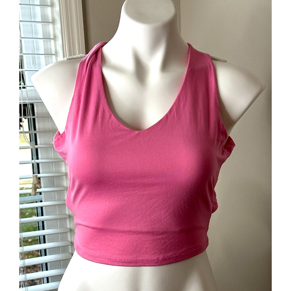 Le Lis Collection Pink Knit Wrap Halter Top Size Small - Picture 5 of 8